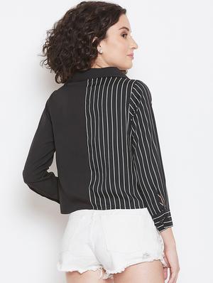 knotted hem striped top - 16658301 - Standard Image - 3