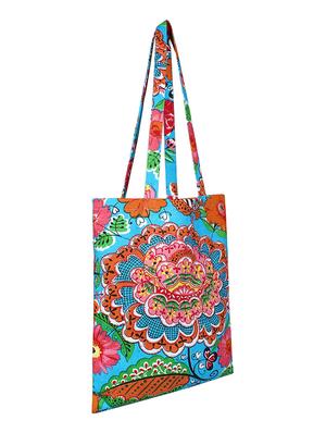 multi colored canvas regular shopping bag - 16658561 - Standard Image - 5