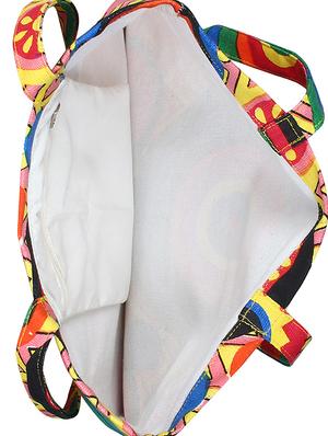 multi colored canvas regular shopping bag - 16658572 - Standard Image - 4