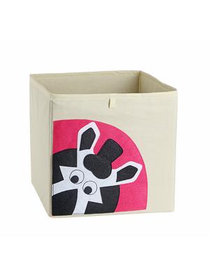cream zebra patch storage cube - 16658600 - Standard Image - 3