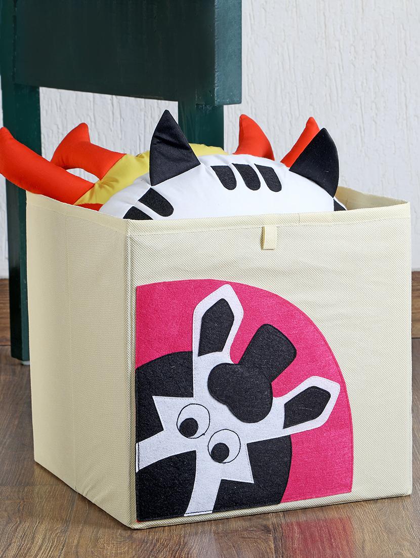 cream zebra patch storage cube - 16658600 - Zoom Image - 1