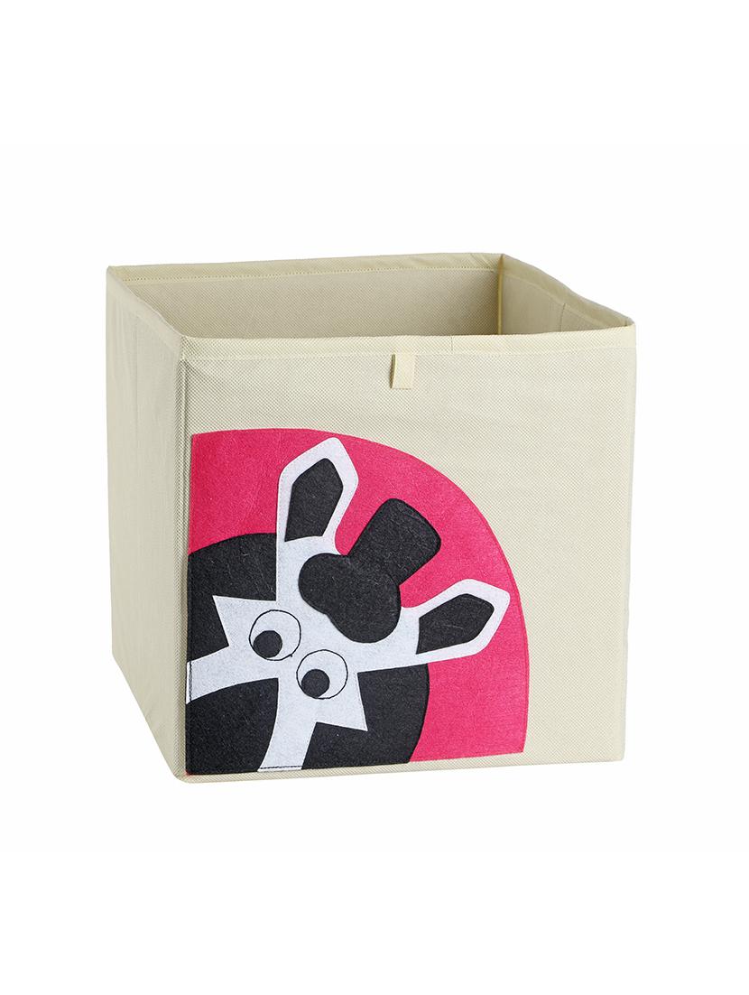 cream zebra patch storage cube - 16658600 - Zoom Image - 3