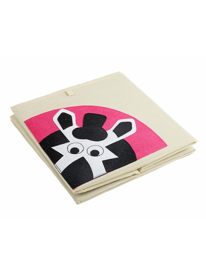 cream zebra patch storage cube - 16658600 - Zoom Image - 4