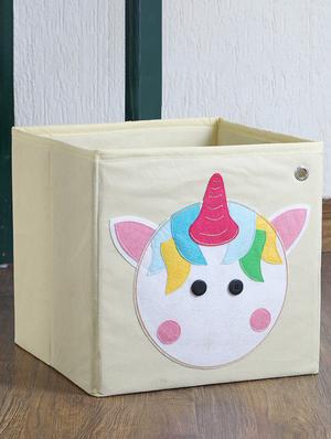 cream unicorn multi colour storage cube - 16658605 - Standard Image - 2