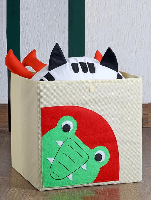 cream crocodile storage cube - 16658609 - Standard Image - 1