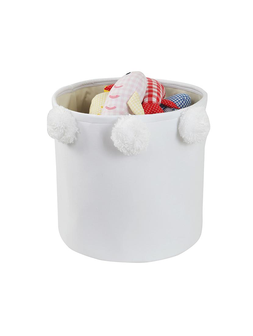white pom pom storage hamper - 16658621 - Zoom Image - 4