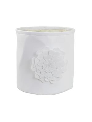 white flower patch storage hamper - 16658622 - Standard Image - 2