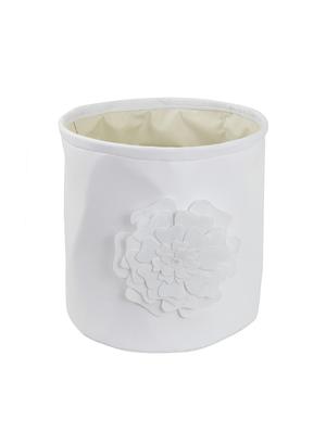 white flower patch storage hamper - 16658622 - Standard Image - 3