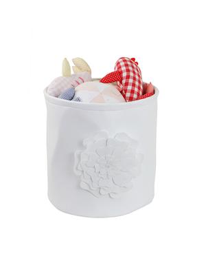 white flower patch storage hamper - 16658622 - Standard Image - 4
