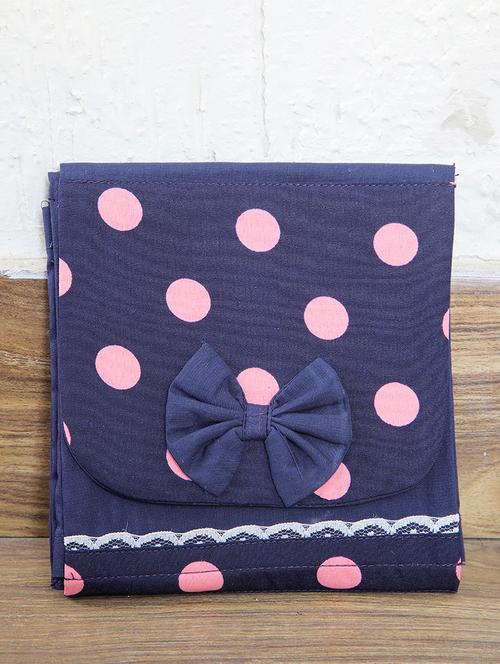 navy polka sanitary pad organiser - 16658657 - Standard Image - 1