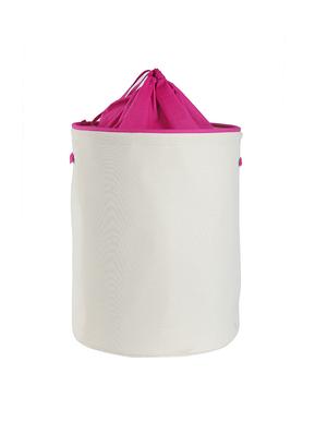 pink canvas storage hamper - 16658662 - Standard Image - 3