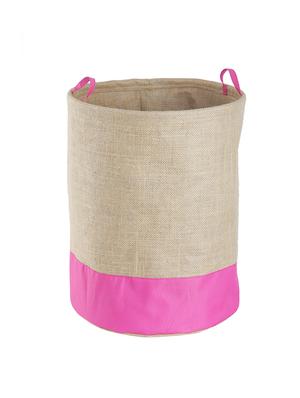 pink jute storage hamper - 16658665 - Standard Image - 2