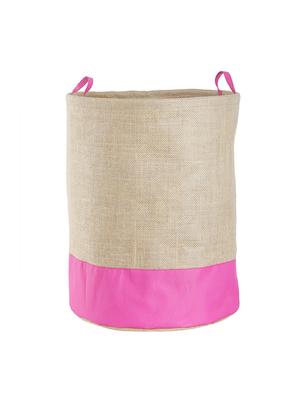 pink jute storage hamper - 16658665 - Standard Image - 3
