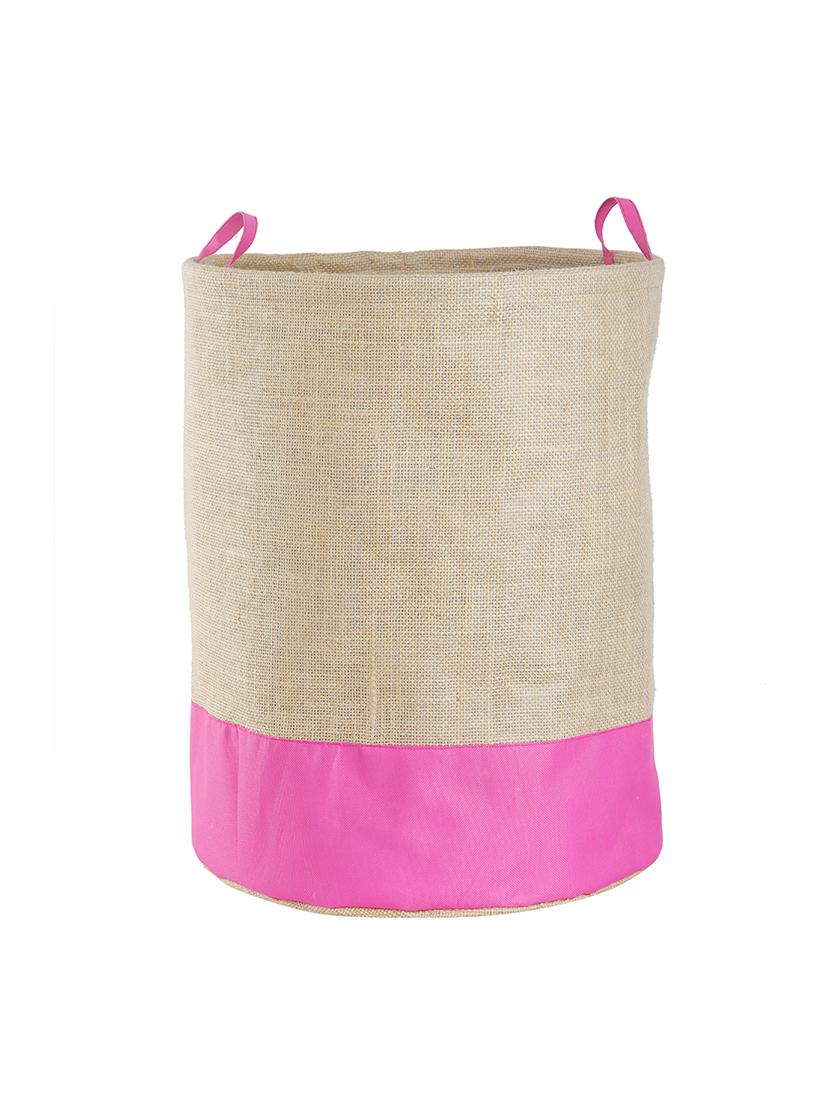pink jute storage hamper - 16658665 - Zoom Image - 3