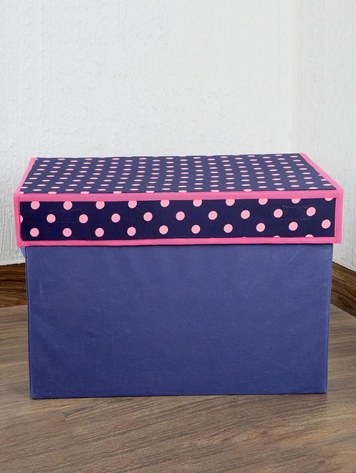 navy polka medium storage box - 16658669 - Very Small Image - 1