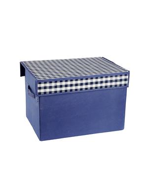 navy check medium storage box - 16658670 - Standard Image - 2