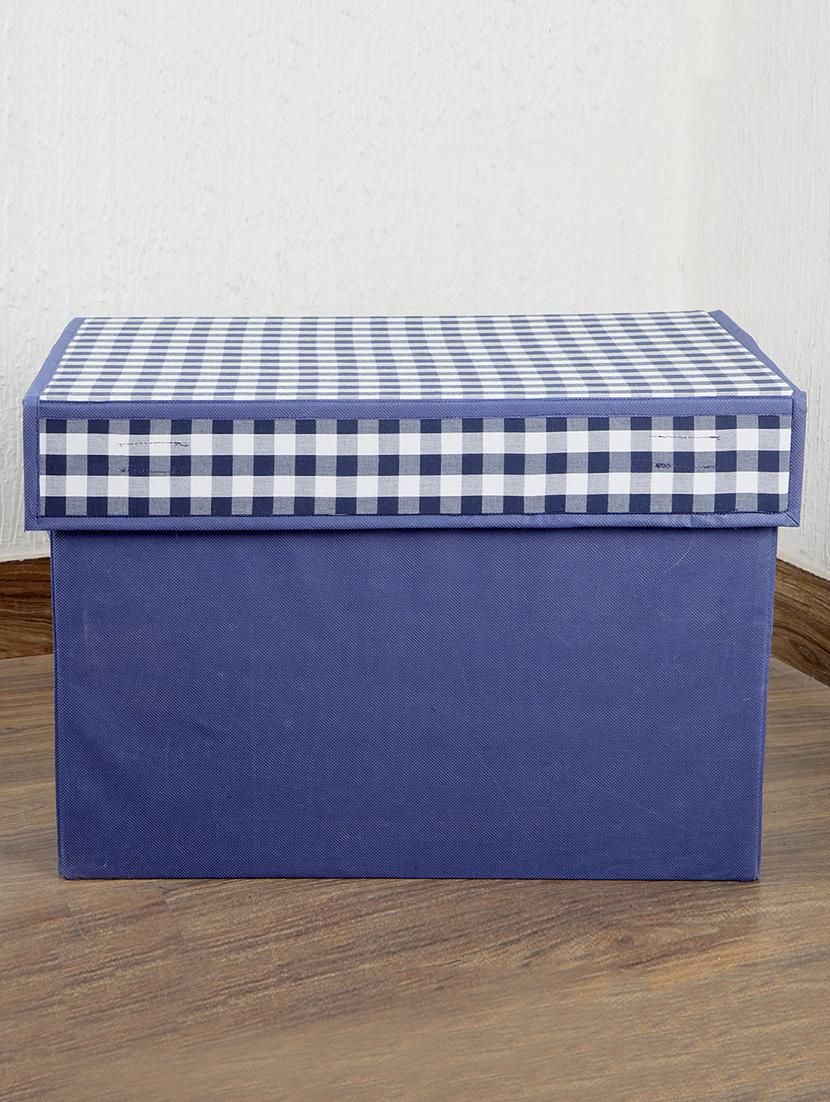 navy check medium storage box - 16658670 - Zoom Image - 1