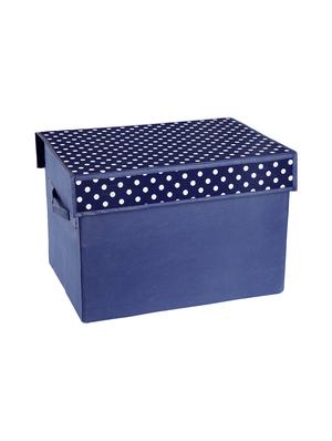 navy polka medium storage box - 16658672 - Standard Image - 3