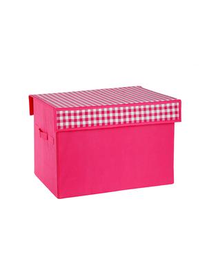 pink check medium storage box - 16658673 - Standard Image - 2