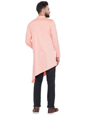 pink solid asymmetric kurta - 16658825 - Standard Image - 3