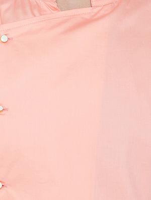 pink solid asymmetric kurta - 16658825 - Standard Image - 4