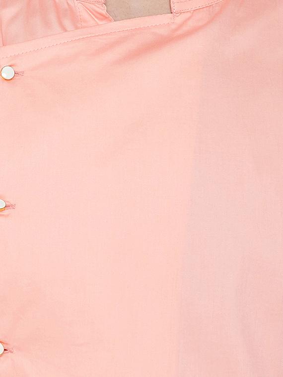 pink solid asymmetric kurta - 16658825 - Zoom Image - 4