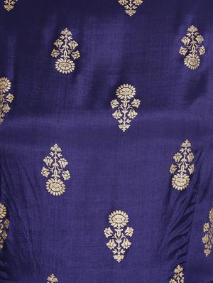 foil printed flared ethnic dress - 16659221 - Standard Image - 5