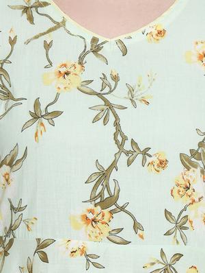 pastel floral flared ethnic dress - 16659229 - Standard Image - 4