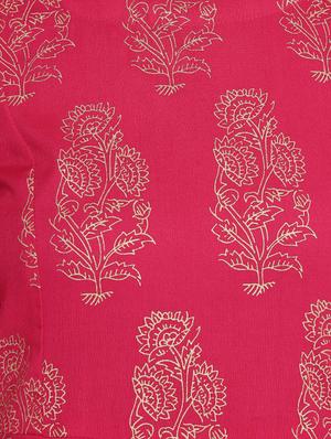 gold print a-line kurta - 16659232 - Standard Image - 5