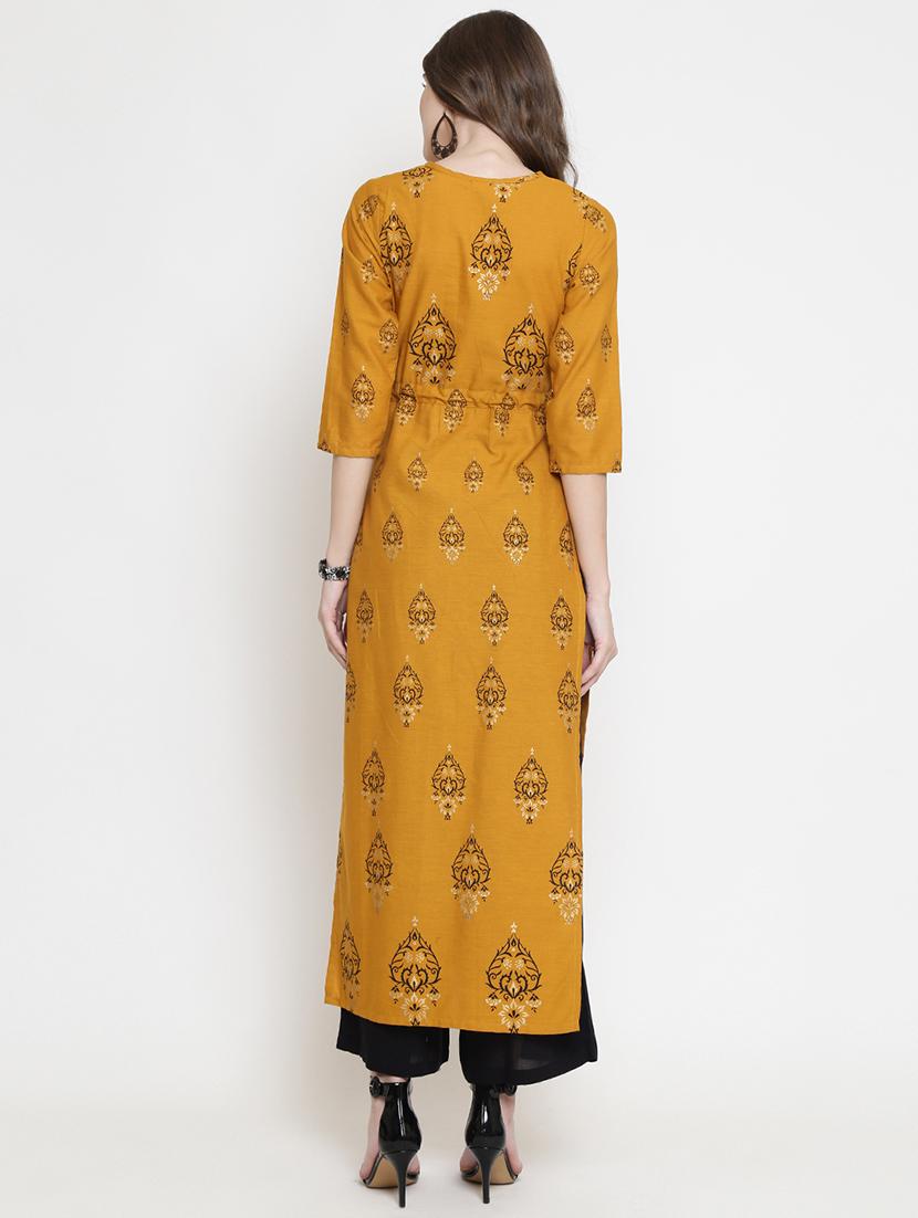 ethnic motifs high-slit kurta - 16659234 - Zoom Image - 4