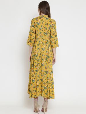 button up floral maxi dress - 16659343 - Standard Image - 3