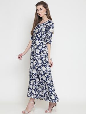 v neck floral maxi dress - 16659346 - Standard Image - 2