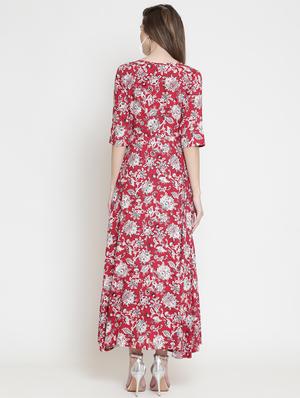 round neck floral maxi dress - 16659347 - Standard Image - 3