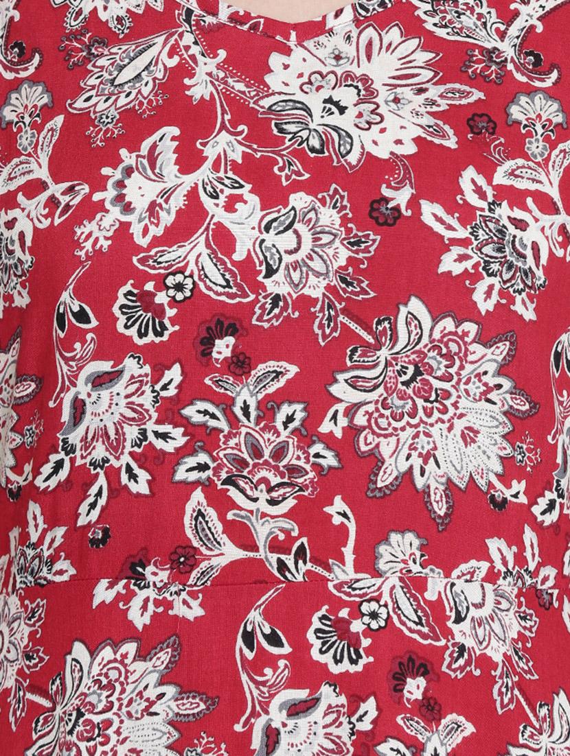 round neck floral maxi dress - 16659347 - Zoom Image - 4