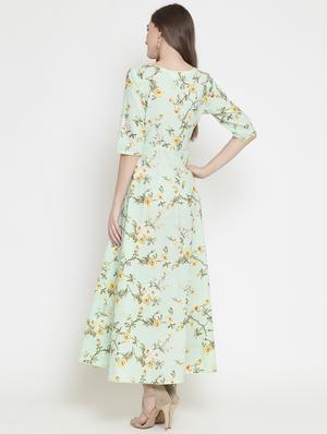 v neck floral maxi dress - 16659348 - Standard Image - 3