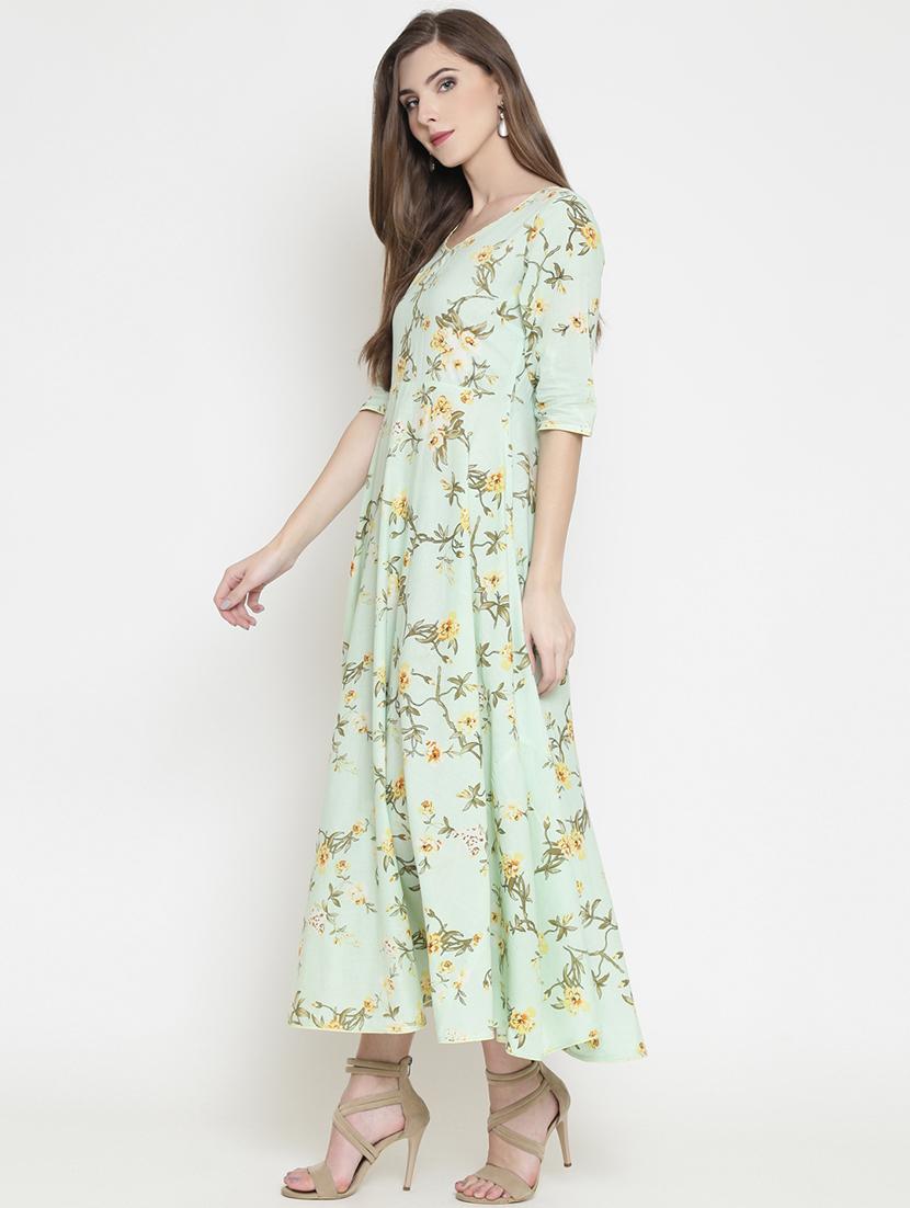 v neck floral maxi dress - 16659348 - Zoom Image - 2