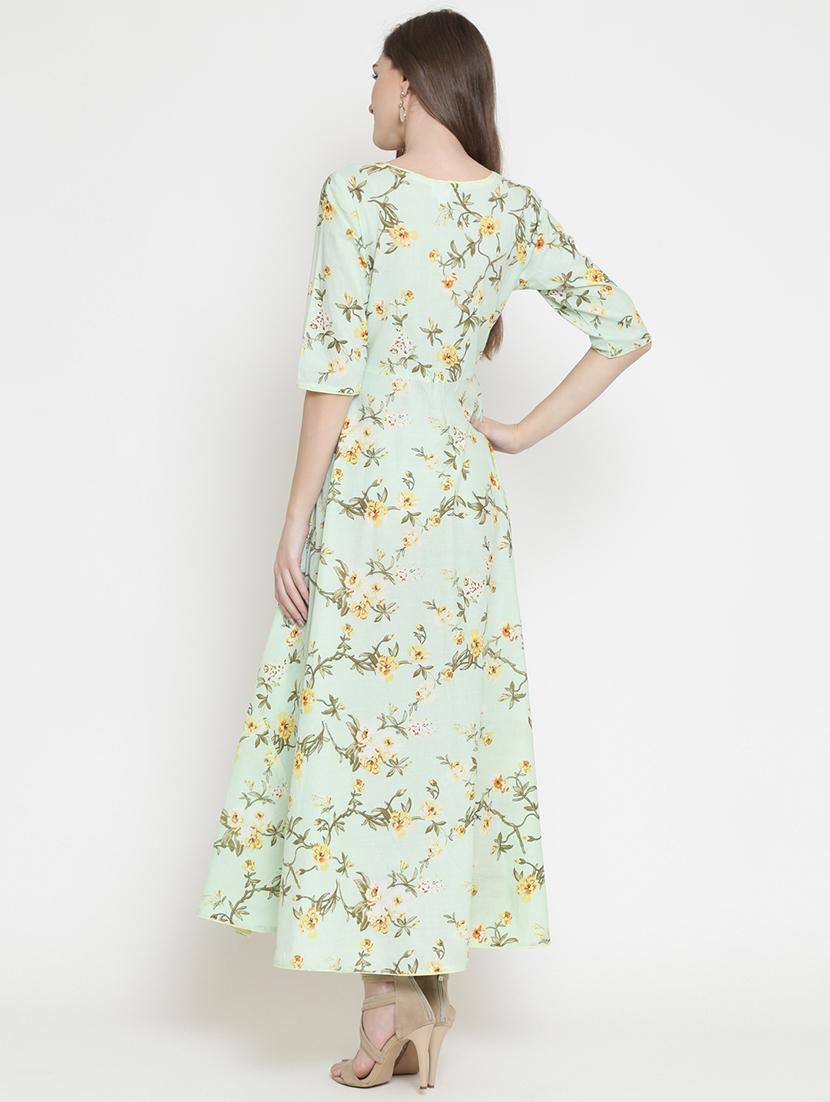 v neck floral maxi dress - 16659348 - Zoom Image - 3