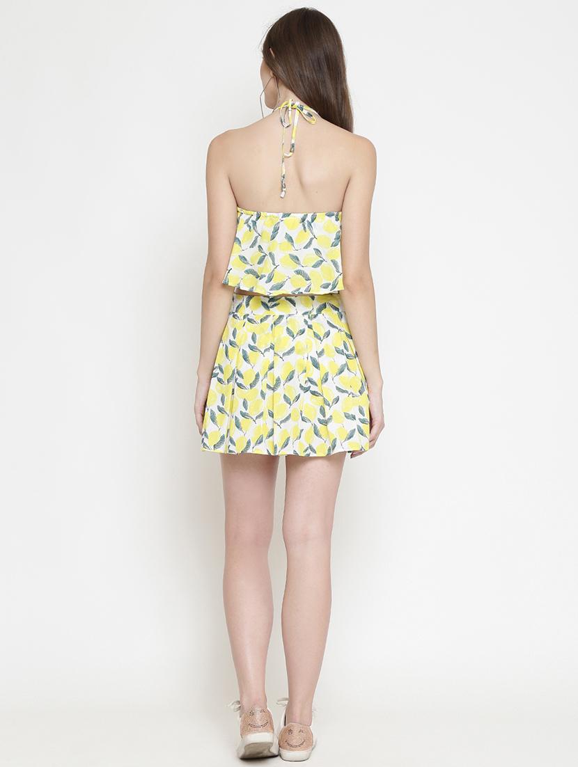 halter neck pleated skirt and top set - 16659353 - Zoom Image - 3