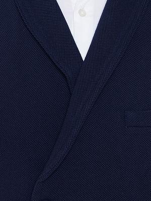 navy blue solid double breasted waist coat - 16659377 - Standard Image - 5