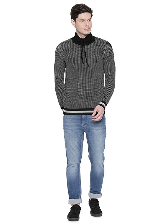 black checkered pullover - 16659399 - Zoom Image - 4