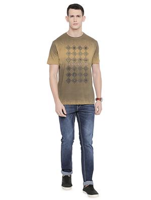 beige front print t-shirt - 16659406 - Standard Image - 4