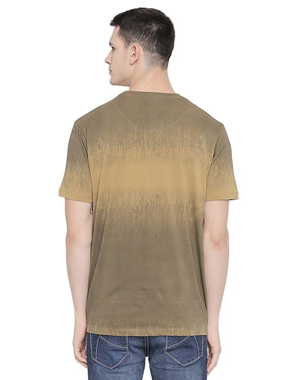 beige front print t-shirt - 16659406 - Zoom Image - 3