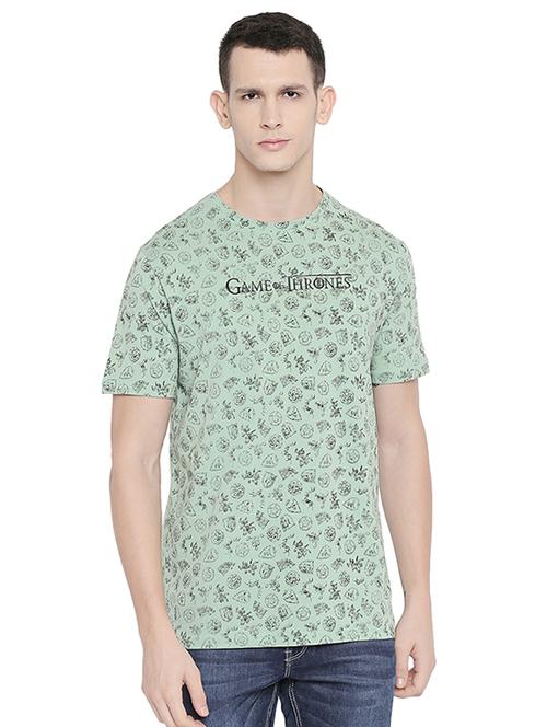 green printed t-shirt - 16659407 - Standard Image - 1