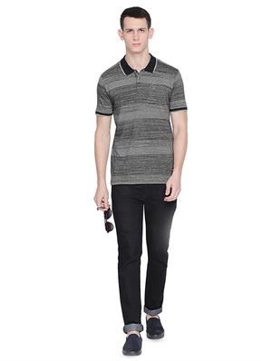 grey self design polo t-shirt - 16659421 - Standard Image - 4