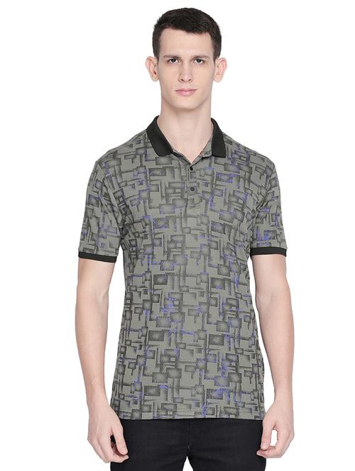 green printed polo t-shirt - 16659424 - Standard Image - 1