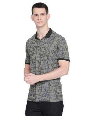 green printed polo t-shirt - 16659424 - Standard Image - 2