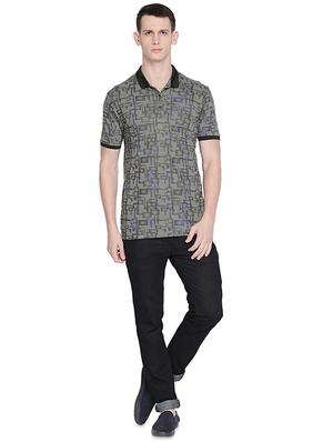 green printed polo t-shirt - 16659424 - Standard Image - 4