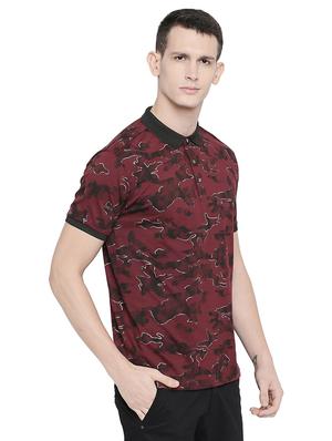red printed polo t-shirt - 16659430 - Standard Image - 2