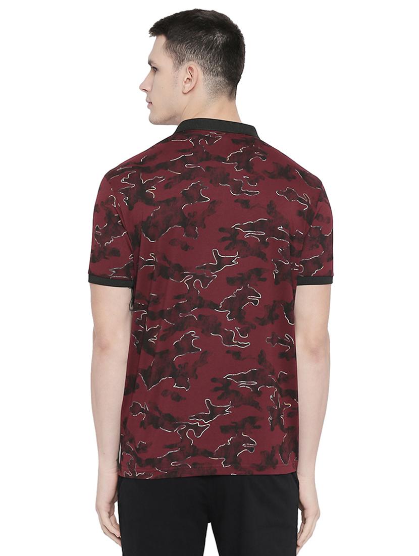 red printed polo t-shirt - 16659430 - Zoom Image - 3