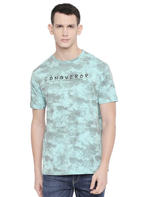 blue printed t-shirt - 16659455 - Standard Image - 1